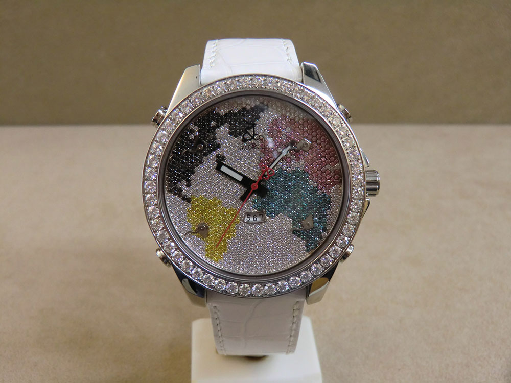 最新な ジェイコブファイブタイムゾーンダイヤ 腕時計(アナログ)